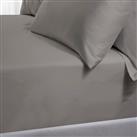 Grey Cotton Percale Pillowcase Pair
