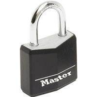 Master Lock Covered Aluminium Padlock 50 x 7 x 25mm in Black