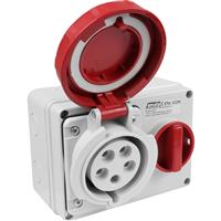 Famatel Industrial Socket IP67 415V 32A 3PN+E Switched