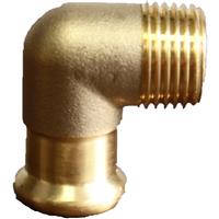 Made4Trade Press Fit Male Elbow Adaptor 22mm x 3/4" in Gold Copper