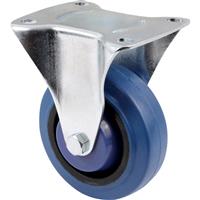 MOVE IT General Duty Electric Castor Fixed 100mm / 125kg in Blue Rubber