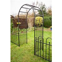Apollo Easy Fit Modular Curved Arch H220cm x W124cm x D61cm in Black Galvanised Steel