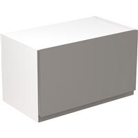 Kitchen Kit Flatpack J-Pull Kitchen Cabinet Wall Bridge Unit Super Gloss 600mm in Dust Grey MFC