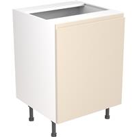 Kitchen Kit Flatpack J-Pull Kitchen Cabinet Base Sink Unit Ultra Matt 600mm in Cashmere MFC