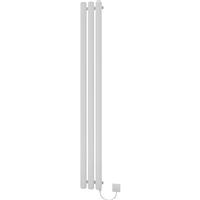 Ximax Devon Round Electric Designer Radiator 1800 x 210mm 2047Btu in White Steel