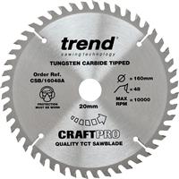 Trend Craft Circular Saw Blade 160 x 48T x 20mm CSB/16048A