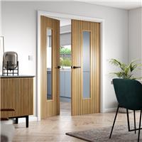 JB Kind Aria Oak Glazed Internal Door 35 x 1981 x 838mm