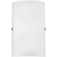 Eglo Troy Wall Light White Glass & Satin Nickel in Silver Steel