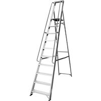 Lyte Ladders Lyte Industrial Platform Aluminium Step Ladder With Safety Handrail