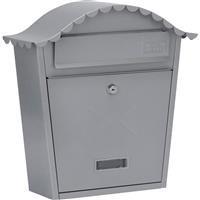 Burg-Wachter Classic Post Box in Silver Galvanised Steel