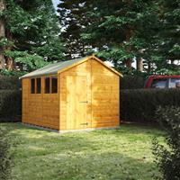 Power Apex Shed 10' x 8' in Natural Timber