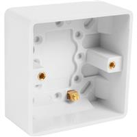 Wessex Electrical Wessex Moulded Surface Box 1 Gang 35mm in White Plastic