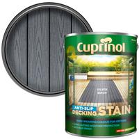Cuprinol Anti-Slip Decking Stain 5L Silver Birch in Grey