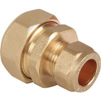 Unbranded Lead to Copper Coupler 1/2" 6lb x 15mm in Gold Brass