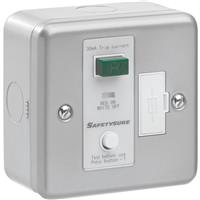 SafetySure RCD Spur Metalclad 1 Gang 13A 30mA in Grey