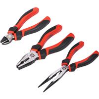 Minotaur Pliers Set (3 Piece) in Red Chrome Vanadium Steel