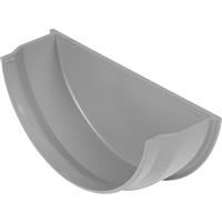 Aquaflow 112mm Half Round Stop End Internal in Grey PVCU
