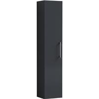 Nuie Athena Single Door Wall Hung Tall Unit 300mm Soft in Black MFC