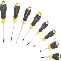 Stanley Cushion Grip Screwdriver Set (8 Piece) in Yellow Chrome Vanadium