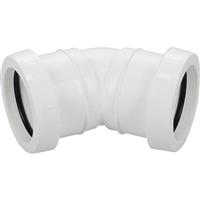 Aquaflow Push Fit Bend 40mm 135deg in White