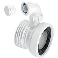 McAlpine Straight Pan Connector WC-CON1V 4"/110mm With Vent Boss in White Iron