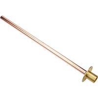 Flume Wall Plate & Tube 15mm x 450mm in Copper Brass