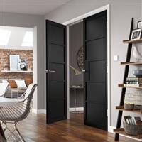 JB Kind Metro Internal Door 35 x 1981 x 838mm in Black Mdf