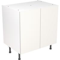 Kitchen Kit Flatpack Value Slab Kitchen Cabinet Base Unit Matt 800mm in White MFC