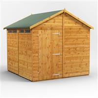 Power Apex Security Shed 8' x 8' in Natural Timber