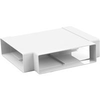 Airvent 204mm Horizontal T Piece in Grey Plastic