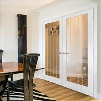 JB Kind Cottage 1L Glazed Internal Door 35 x 1981 x 762mm in White Moulded