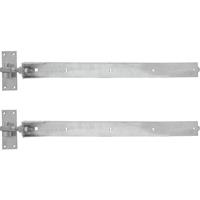 GateMate Hook and Band Gate Hinge 900mm Galvanised (2 Pack) in Silver Galvanised Steel