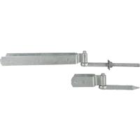 GateMate Field Gate Double Strap Hinge Set 600mm Galvanised in Silver