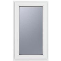 Crystal Casement uPVC Window Left Hand Opening 610mm x 1115mm Obscure Triple Glazed in White