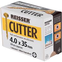Reisser Cutter Pozi Screw 4.0 x 35mm (200 Pack) in Gold