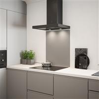 Splashback Matt Self-Adhesive Glass 600 x 750mm in Grey