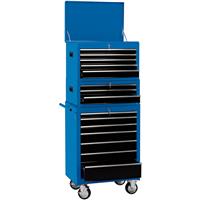 Draper Combination Roller Cabinet and Tool Chest 26 15 drawer in Blue Steel
