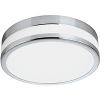 Eglo Palermo LED Wall & Ceiling Light IP44 3 x 3.6W 1110lm 3000K White in Chrome Steel