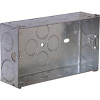 Made4Trade Metal Back Box 2 Gang 35mm Trade Pack (10 Pack) Steel