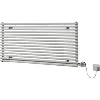 Ximax Kingston Horizontal Electric Designer Radiator 590 x 1200mm 3070 BTU 900W in White Steel
