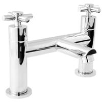 Deva Motif Taps Bath Filler in Chrome Brass
