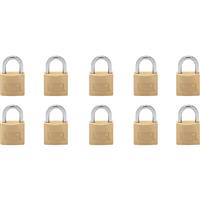 Burg-Wachter MAGNO Keyed Alike Padlock Set 30mm (10 Pack) in Brass