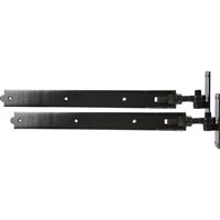 GateMate Hook and Band Gate Hinge 600mm Premium on Galvanised (2 Pack) in Black