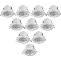 V-TAC LED 5W Integrated Dimmable Fire Rated IP65 Downlight 440lm Cool (10 Pack) in White