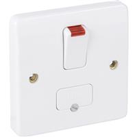 MK 13A Spur Unit Switched Neon in White Plastic