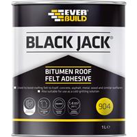 Everbuild Black Jack Roofing Felt Adhesive 1L Bitumen