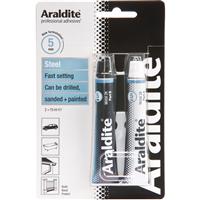 Araldite Steel Tubes Epoxy Adhesive 2 x 15ml in Beige