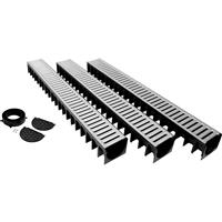 Drain Garage Pack 3m Silver Steel Grating
