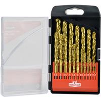 Minotaur HSS Titanium Drill Bit Set (19 Piece) in Gold Steel