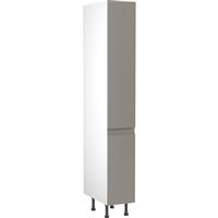 Kitchen Kit Flatpack J-Pull Kitchen Cabinet Pull Out Tall Larder Unit Ultra Matt 300mm in Dust Grey MFC